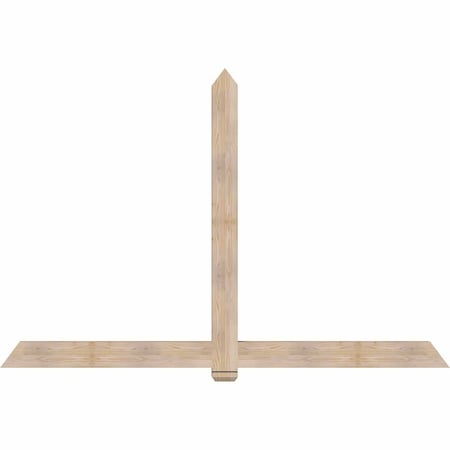 Ekena Millwork Eugene Smooth Timber Gable Bracket, Douglas Fir, 96"W x 64"H x 3 1/2"D x 5 1/2"F, 16/12 Pitch GBW096X64X0406EUG00SDF